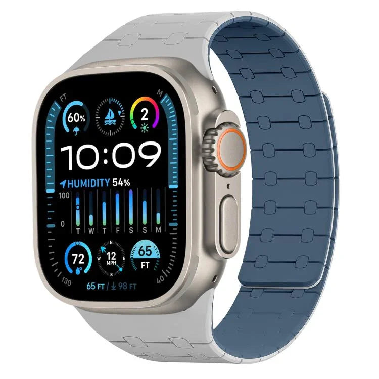 สายซิลิโคนแม่เหล็กสีตัดกัน xDfind สำหรับ Apple Watch ขนาด 42 / 44 / 45 / 46 / 49 มม., สำหรับ Apple Watch ขนาด 38 / 40 / 41 / S10 42 มม.
