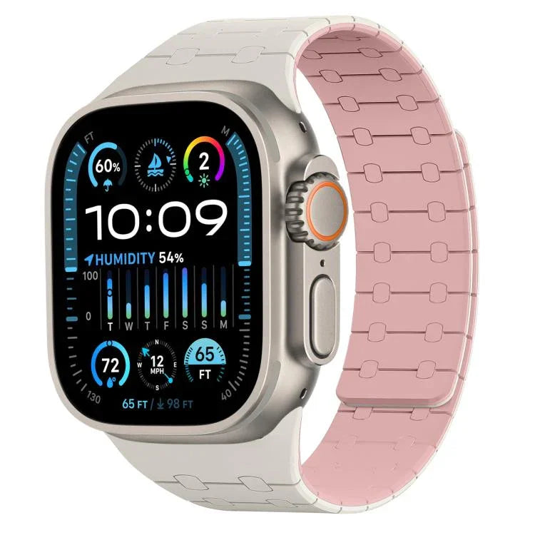สายซิลิโคนแม่เหล็กสีตัดกัน xDfind สำหรับ Apple Watch ขนาด 42 / 44 / 45 / 46 / 49 มม., สำหรับ Apple Watch ขนาด 38 / 40 / 41 / S10 42 มม.