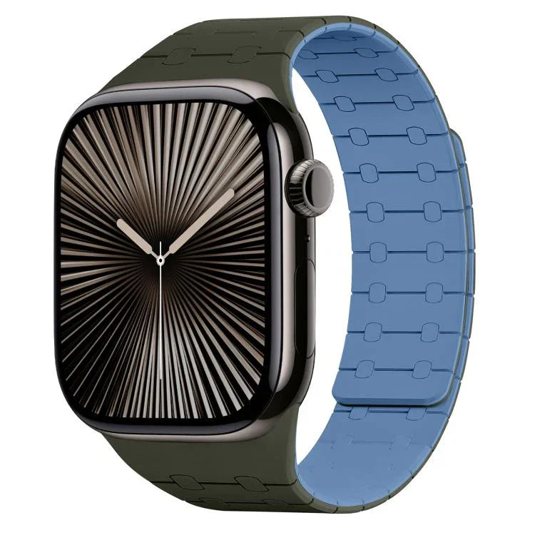 สายซิลิโคนแม่เหล็กสีตัดกัน xDfind สำหรับ Apple Watch ขนาด 42 / 44 / 45 / 46 / 49 มม., สำหรับ Apple Watch ขนาด 38 / 40 / 41 / S10 42 มม.