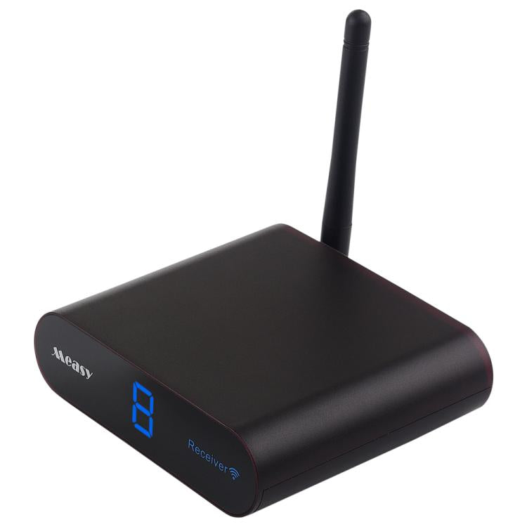Measy AV240 เครื่องส่งและรับสัญญาณเสียง/วิดีโอไร้สาย 2.4GHz พร้อมฟังก์ชันส่งสัญญาณอินฟราเรดกลับ ระยะทาง: 400m, สีดำ AV240