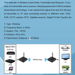 Measy AV240 เครื่องส่งและรับสัญญาณเสียง/วิดีโอไร้สาย 2.4GHz พร้อมฟังก์ชันส่งสัญญาณอินฟราเรดกลับ ระยะทาง: 400m, สีดำ AV240
