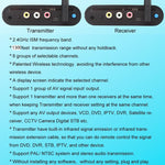 Measy AV240 เครื่องส่งและรับสัญญาณเสียง/วิดีโอไร้สาย 2.4GHz พร้อมฟังก์ชันส่งสัญญาณอินฟราเรดกลับ ระยะทาง: 400m, สีดำ AV240