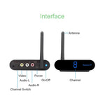 Measy AV540 เครื่องส่งและรับสัญญาณเสียง/วิดีโอไร้สาย 5.8GHz พร้อมฟังก์ชันส่งสัญญาณอินฟราเรดกลับ ระยะทาง: 400m, สีดำ AV540