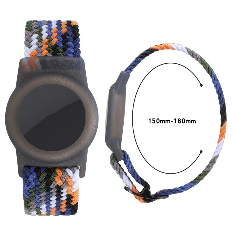 xDfind สายรัดข้อมือนาไลอนถักปรับได้ ปกป้องตัวติดตามป้องกันการสูญหาย สำหรับ AirTag รุ่นที่ 2 / AirTag รุ่นที่ 1