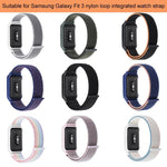 สายรัดนาฬิกาไนลอนแบบตะขอและห่วงติดกรอบนาฬิกา xDfind สำหรับ Samsung Galaxy Fit 3