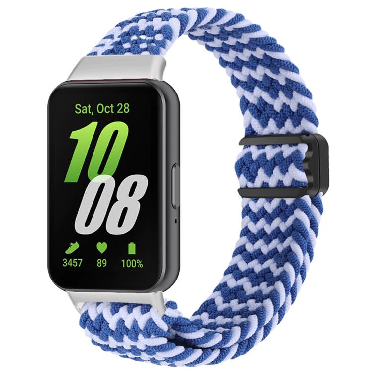 สายรัดนาฬิกาไนลอนถักหัวเข็มขัดแม่เหล็ก xDfind สำหรับ Samsung Galaxy Fit 3