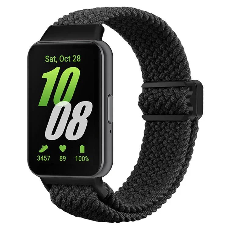 สายรัดนาฬิกาไนลอนถักหัวเข็มขัดแม่เหล็ก xDfind สำหรับ Samsung Galaxy Fit 3