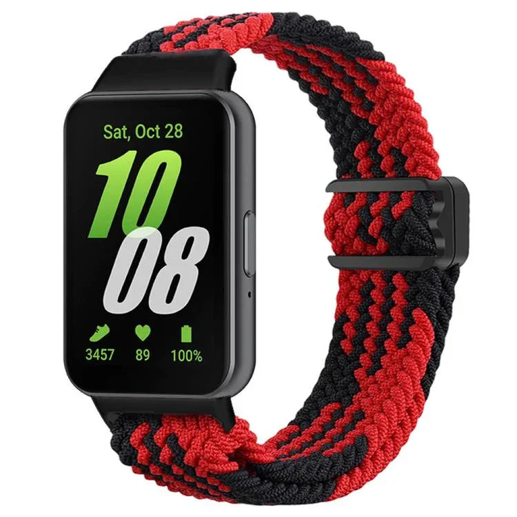 สายรัดนาฬิกาไนลอนถักหัวเข็มขัดแม่เหล็ก xDfind สำหรับ Samsung Galaxy Fit 3