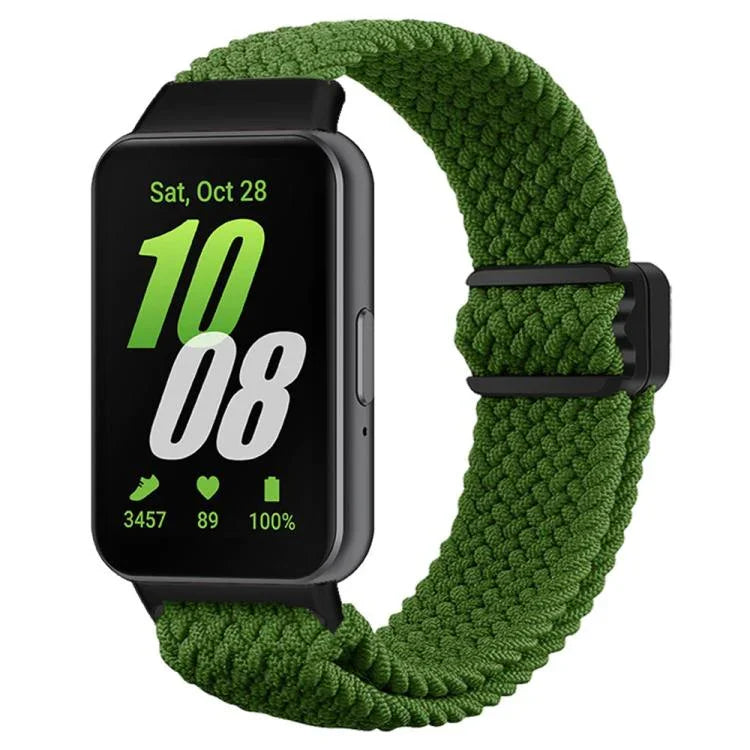 สายรัดนาฬิกาไนลอนถักหัวเข็มขัดแม่เหล็ก xDfind สำหรับ Samsung Galaxy Fit 3
