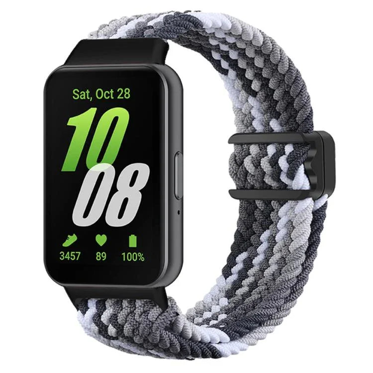สายรัดนาฬิกาไนลอนถักหัวเข็มขัดแม่เหล็ก xDfind สำหรับ Samsung Galaxy Fit 3