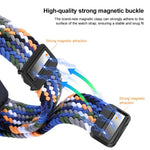 สายรัดนาฬิกาไนลอนถักหัวเข็มขัดแม่เหล็ก xDfind สำหรับ Samsung Galaxy Fit 3