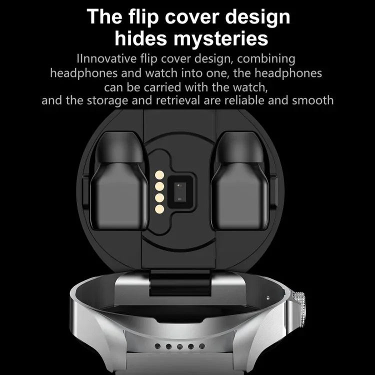 F36 สมาร์ทวอทช์หูฟังบลูทูธ 2 in 1 หน้าจอสี TFT 1.46 นิ้ว รองรับการโทรบลูทูธ / NFC