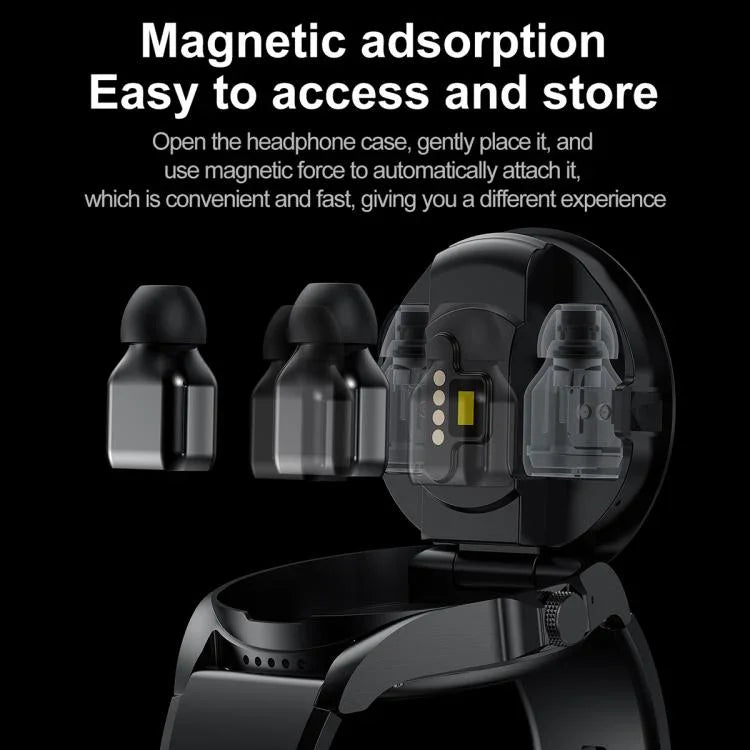 F36 สมาร์ทวอทช์หูฟังบลูทูธ 2 in 1 หน้าจอสี TFT 1.46 นิ้ว รองรับการโทรบลูทูธ / NFC