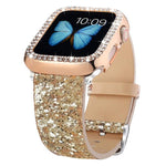 สายหนังประดับเลื่อมกลิตเตอร์ xDfind สำหรับ Apple Watch ขนาด 42 / 44 / 45 / 46 / 49 มม., สำหรับ Apple Watch ขนาด 38 / 40 / 41 / S10 42 มม.