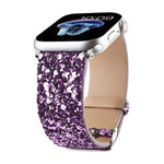 สายหนังประดับเลื่อมกลิตเตอร์ xDfind สำหรับ Apple Watch ขนาด 42 / 44 / 45 / 46 / 49 มม., สำหรับ Apple Watch ขนาด 38 / 40 / 41 / S10 42 มม.