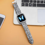 สายหนังประดับเลื่อมกลิตเตอร์ xDfind สำหรับ Apple Watch ขนาด 42 / 44 / 45 / 46 / 49 มม., สำหรับ Apple Watch ขนาด 38 / 40 / 41 / S10 42 มม.