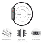 สายรัดนาฬิกาโลหะแข็งสามเพชร xDfind สำหรับ Apple Watch ขนาด 42 / 44 / 45 / 46 / 49 มม., สำหรับ Apple Watch ขนาด 38 / 40 / 41 / S10 42 มม.