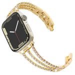 สายรัดนาฬิกาโลหะแข็งสามเพชร xDfind สำหรับ Apple Watch ขนาด 42 / 44 / 45 / 46 / 49 มม., สำหรับ Apple Watch ขนาด 38 / 40 / 41 / S10 42 มม.