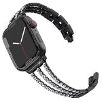 สายรัดนาฬิกาโลหะแข็งสามเพชร xDfind สำหรับ Apple Watch ขนาด 42 / 44 / 45 / 46 / 49 มม., สำหรับ Apple Watch ขนาด 38 / 40 / 41 / S10 42 มม.