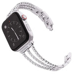 สายรัดนาฬิกาโลหะแข็งสามเพชร xDfind สำหรับ Apple Watch ขนาด 42 / 44 / 45 / 46 / 49 มม., สำหรับ Apple Watch ขนาด 38 / 40 / 41 / S10 42 มม.