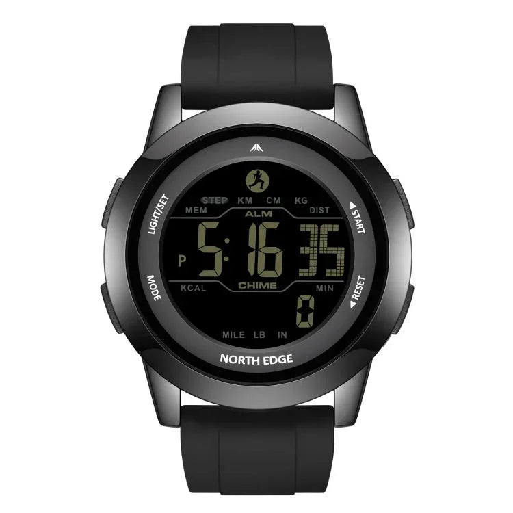 นาฬิกา NORTH EDGE APOLLO กลางแจ้ง กันน้ำ สำหรับผู้ชาย สายซิลิโคนมัลติฟังก์ชัน นาฬิกากีฬาอัจฉริยะ