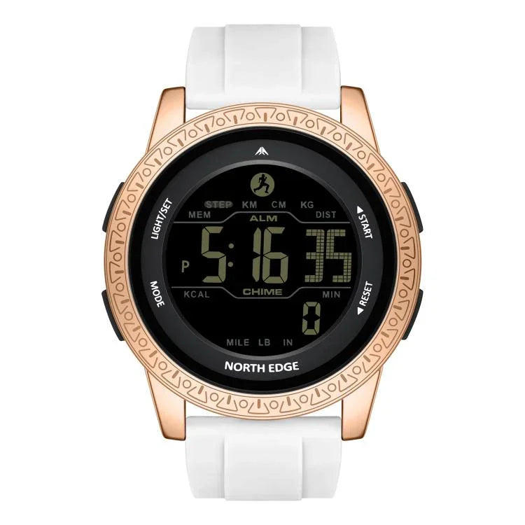 นาฬิกา NORTH EDGE APOLLO กลางแจ้ง กันน้ำ สำหรับผู้ชาย สายซิลิโคนมัลติฟังก์ชัน นาฬิกากีฬาอัจฉริยะ