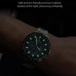 นาฬิกา NORTH EDGE LONGWINGS กลางแจ้ง สำหรับผู้ชาย ชาร์จพลังงานแสงอาทิตย์ สายสแตนเลส นาฬิกากีฬา