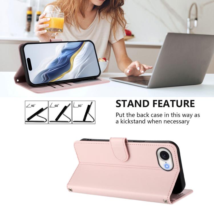 เคสโทรศัพท์หนังลายหัวใจแมวปั๊มพร้อมสายคล้องมือ สำหรับ iPhone 17e / 16e, สำหรับ iPhone 17 Pro Max, สำหรับ iPhone 17 Pro, สำหรับ iPhone 17