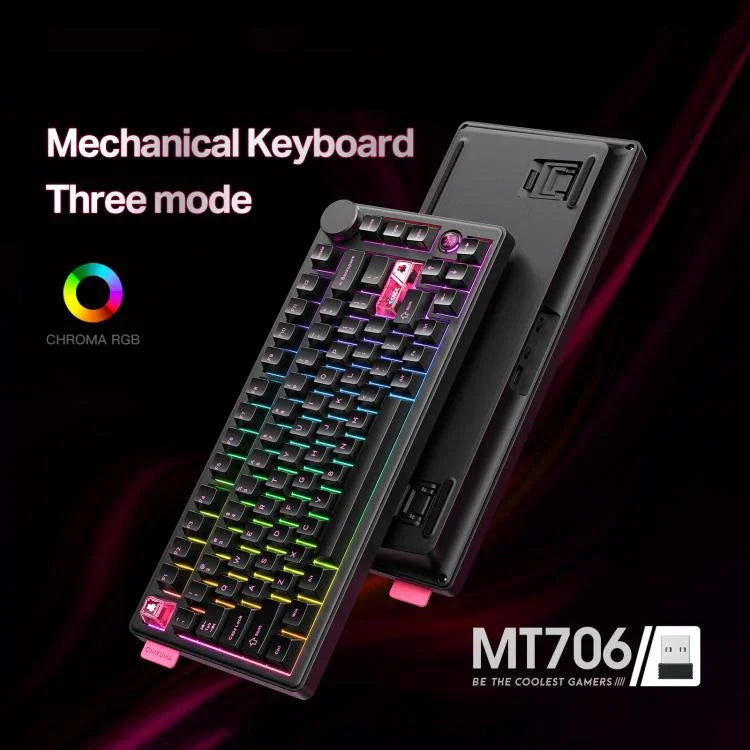 คีย์บอร์ดกลไกแบบสลับปุ่มร้อน 81 ปุ่ม 3 โหมด ONIKUMA MT706, MT706