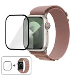 Buckle Loop Nylon Watch Band with 3D Curved Film, For Apple Watch Series 44mm