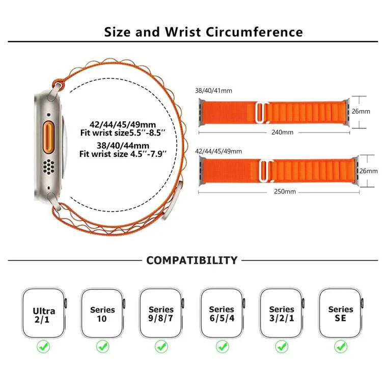 Buckle Loop Nylon Watch Band with 3D Curved Film, For Apple Watch Ultra 2 / 1 49mm