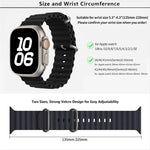 สายรัดนาฬิกาซิลิโคน Ocean พร้อมฟิล์มโค้ง 3D สำหรับ Apple Watch Series 10 46 มม., สำหรับ Apple Watch Series 10 42 มม., สำหรับ Apple Watch Series 44 มม.