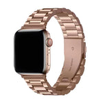 สายรัดนาฬิกาสแตนเลสสตีลสามเม็ดพร้อมฟิล์มโค้ง 3D สำหรับ Apple Watch Series 10 ขนาด 46 มม., สำหรับ Apple Watch Series 10 ขนาด 42 มม., สำหรับ Apple Watch Series ขนาด 44 มม., สำหรับ Apple Watch Series ขนาด 40 มม.