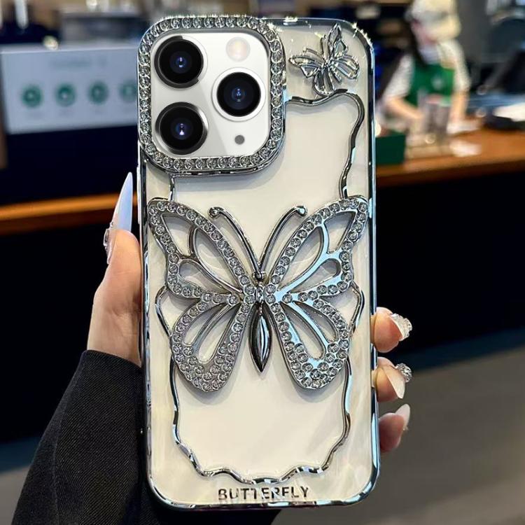 Hollow Butterfly Electroplating TPU Phone Case, For iPhone 11 Pro Max, For iPhone 11