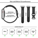 สายรัดนาฬิกาซิลิโคนแบบหัวเข็มขัดผีเสื้อพร้อมฟิล์มโค้ง 3D สำหรับ Apple Watch Series 10 46 มม., สำหรับ Apple Watch Series 10 42 มม., สำหรับ Apple Watch Series 44 มม.