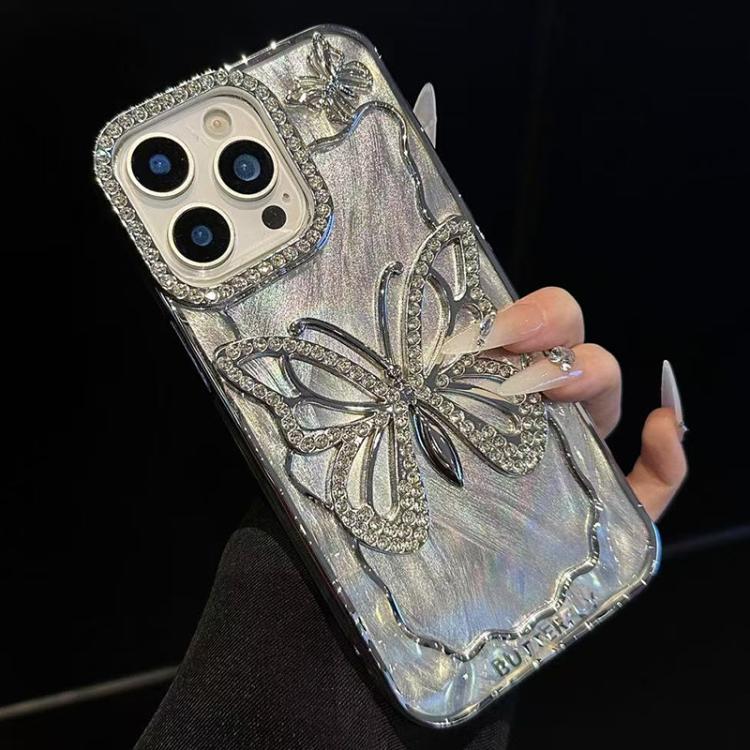 เคสโทรศัพท์ TPU ชุบไฟฟ้าลายผีเสื้อพร้อมกระดาษแข็งอีพ็อกซี่ สำหรับ iPhone 14, สำหรับ iPhone 14 Pro, สำหรับ iPhone 14 Pro Max, สำหรับ iPhone 13 Pro Max, สำหรับ iPhone 13 Pro, สำหรับ iPhone 13