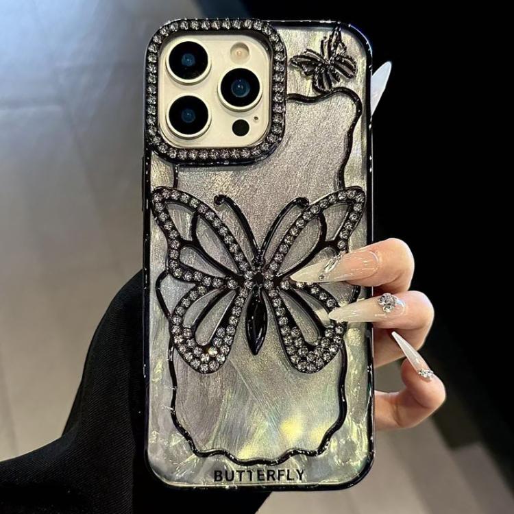 เคสโทรศัพท์ TPU ชุบไฟฟ้าลายผีเสื้อพร้อมกระดาษแข็งอีพ็อกซี่ สำหรับ iPhone 14, สำหรับ iPhone 14 Pro, สำหรับ iPhone 14 Pro Max, สำหรับ iPhone 13 Pro Max, สำหรับ iPhone 13 Pro, สำหรับ iPhone 13