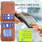 BFK26 สติ๊กเกอร์หลังโทรศัพท์แบบกระเป๋าใส่บัตรแม่เหล็กสีพื้น