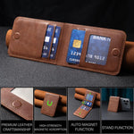 BFK26 สติ๊กเกอร์หลังโทรศัพท์แบบกระเป๋าใส่บัตรแม่เหล็กสีพื้น