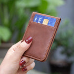 BFK26 สติ๊กเกอร์หลังโทรศัพท์แบบกระเป๋าใส่บัตรแม่เหล็กสีพื้น