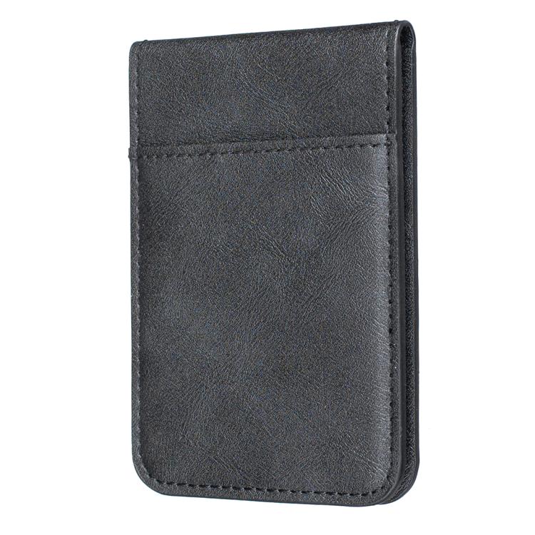 BFK26 สติ๊กเกอร์หลังโทรศัพท์แบบกระเป๋าใส่บัตรแม่เหล็กสีพื้น