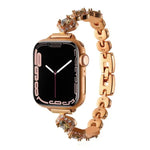สายรัดนาฬิกาโลหะเพชรใบโคลเวอร์สี่แฉก xDfind สำหรับ Apple Watch ขนาด 42 / 44 / 45 / 46 / 49 มม., สำหรับ Apple Watch ขนาด 38 / 40 / 41 / S10 42 มม.