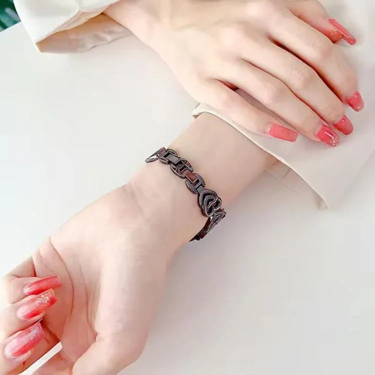 สายรัดนาฬิกาโลหะเพชรรูปหัวใจคู่ xDfind สำหรับ Apple Watch ขนาด 42 / 44 / 45 / 46 / 49 มม., สำหรับ Apple Watch ขนาด 38 / 40 / 41 / S10 42 มม.