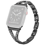 สายรัดนาฬิกาสแตนเลสสตีลลายก้างปลาเพชร xDfind สำหรับ Apple Watch ขนาด 42 / 44 / 45 / 46 / 49 มม., สำหรับ Apple Watch ขนาด 38 / 40 / 41 / S10 42 มม.