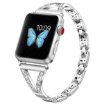 สายรัดนาฬิกาสแตนเลสสตีลลายก้างปลาเพชร xDfind สำหรับ Apple Watch ขนาด 42 / 44 / 45 / 46 / 49 มม., สำหรับ Apple Watch ขนาด 38 / 40 / 41 / S10 42 มม.