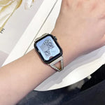 สายรัดนาฬิกาสแตนเลสสตีลลายก้างปลาเพชร xDfind สำหรับ Apple Watch ขนาด 42 / 44 / 45 / 46 / 49 มม., สำหรับ Apple Watch ขนาด 38 / 40 / 41 / S10 42 มม.