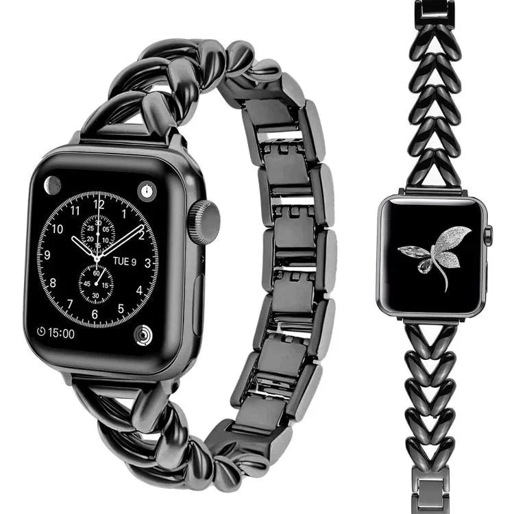 สายรัดนาฬิกาโลหะรูปตัววี xDfind สำหรับ Apple Watch ขนาด 42 / 44 / 45 / 46 / 49 มม., สำหรับ Apple Watch ขนาด 38 / 40 / 41 / S10 42 มม.