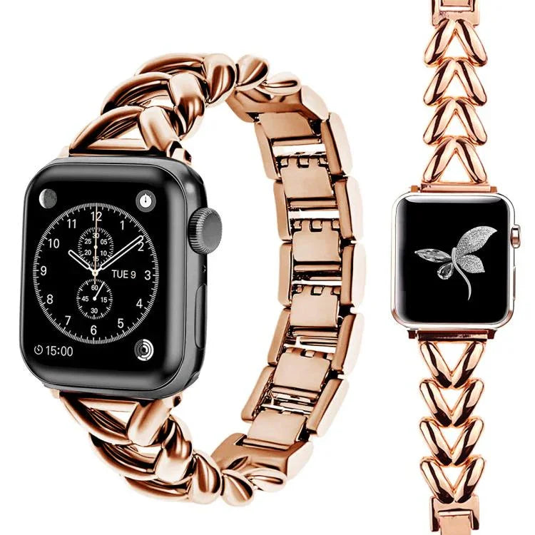 สายรัดนาฬิกาโลหะรูปตัววี xDfind สำหรับ Apple Watch ขนาด 42 / 44 / 45 / 46 / 49 มม., สำหรับ Apple Watch ขนาด 38 / 40 / 41 / S10 42 มม.