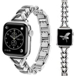 สายรัดนาฬิกาโลหะรูปตัววี xDfind สำหรับ Apple Watch ขนาด 42 / 44 / 45 / 46 / 49 มม., สำหรับ Apple Watch ขนาด 38 / 40 / 41 / S10 42 มม.