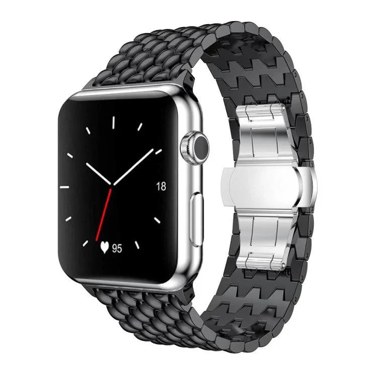 สายรัดนาฬิกาโลหะลายมังกร xDfind สำหรับ Apple Watch ขนาด 42 / 44 / 45 / 46 / 49 มม., สำหรับ Apple Watch ขนาด 38 / 40 / 41 / S10 42 มม.